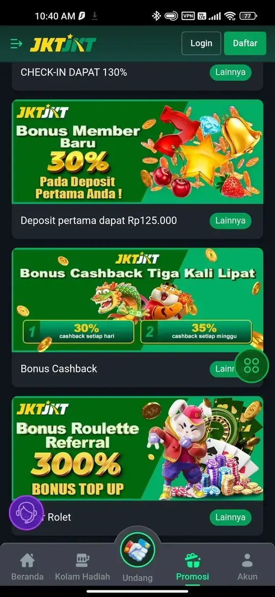 JKTJKT promosi dan bonus member